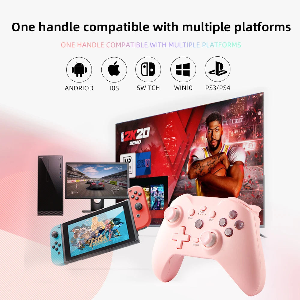 Switch Gamepad Wirelless Controller for Android Phones/Ios/Computers Win10/Ps4 with Dual Motor Vibration